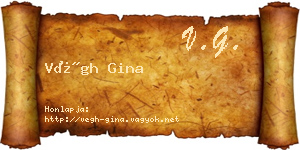 Végh Gina névjegykártya
