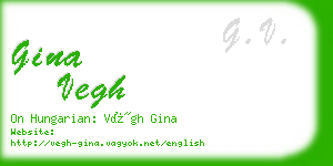 gina vegh business card